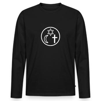 Coexist Religion - T-shirt manches longues Premium bio Homme - noir - Devant - Nico (187cm)