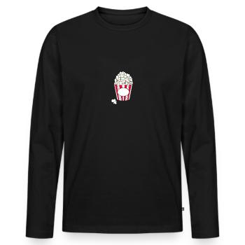 Cinéma - T-shirt manches longues Premium bio Homme - noir - Devant - Nico (187cm)