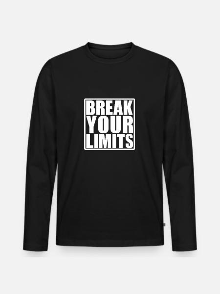 Break your Limits - Men's Premium Organic Long Sleeve Shirt - black