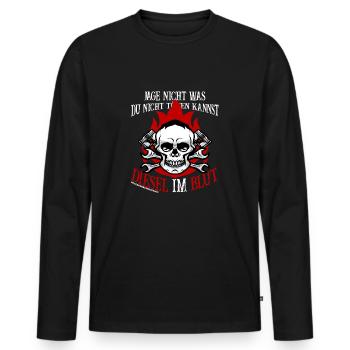 Diesel Power Diesel in the Blood Diesel Power Gear - Men's Premium Organic Long Sleeve Shirt - black - Front - Nico (187cm)