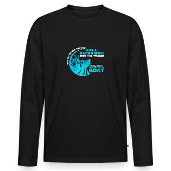 Diving funny - Men's Premium Organic Long Sleeve Shirt - black - Front - Nico (187cm)