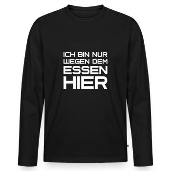 Thanksgiving Fest Weihnachtsessen Essen fun shirt - Männer Premium Bio Langarmshirt - Schwarz - Vorne - Nico (187cm)