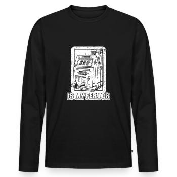 Casino de machine à sous de Bandit à un bras - T-shirt manches longues Premium bio Homme - noir - Devant - Nico (187cm)