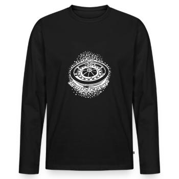 Roulette jeux numéros de boule de casino - T-shirt manches longues Premium bio Homme - noir - Devant - Nico (187cm)