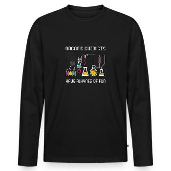Organische Chemie Wissenschaft Chemiker Geschenk - Männer Premium Bio Langarmshirt - Schwarz - Vorne - Nico (187cm)