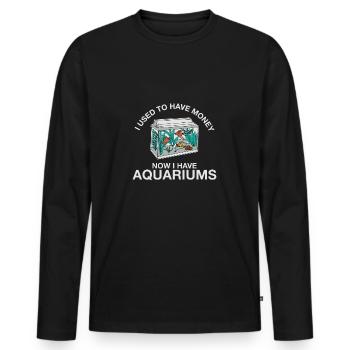 aquarium - Männer Premium Bio Langarmshirt - Schwarz - Vorne - Nico (187cm)
