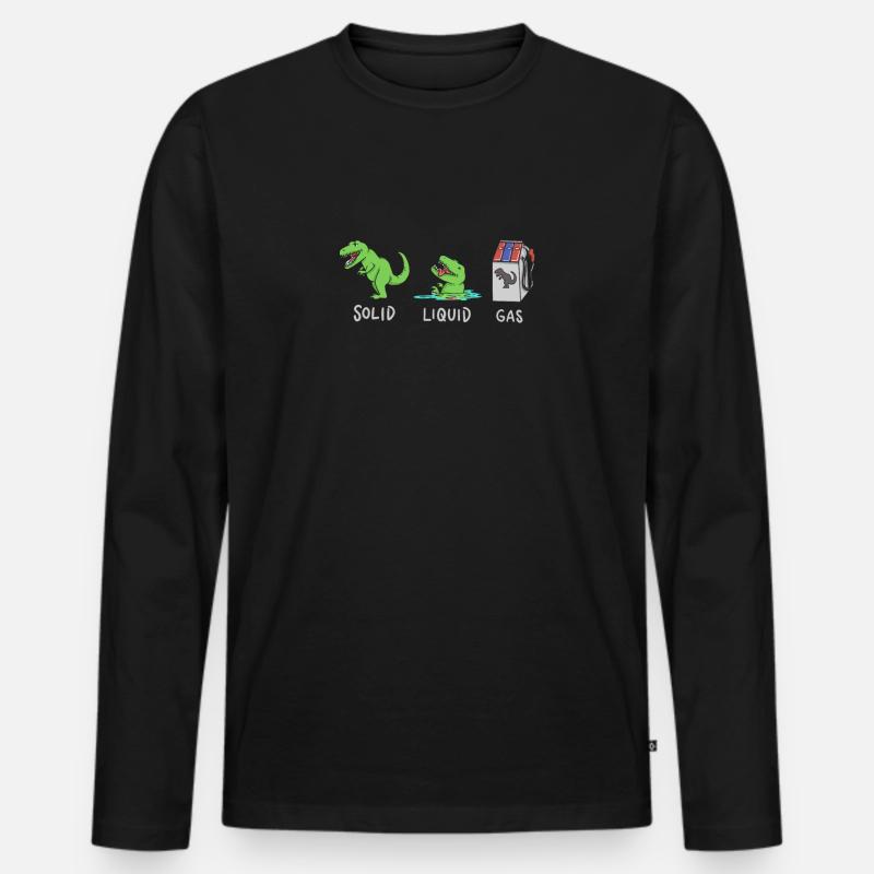 Dinosaurier Geologie Physik Chemie Evolution - Männer Premium Bio Langarmshirt - Schwarz