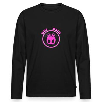 Frauenpower - Männer Premium Bio Langarmshirt - Schwarz - Vorne - Nico (187cm)