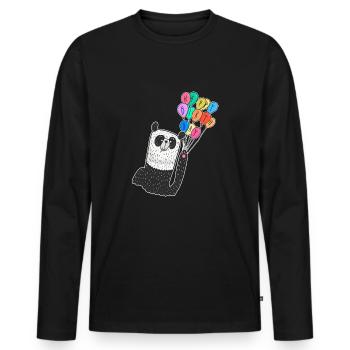 Happy Birthday Kids Shirt - Men's Premium Organic Long Sleeve Shirt - black - Front - Nico (187cm)