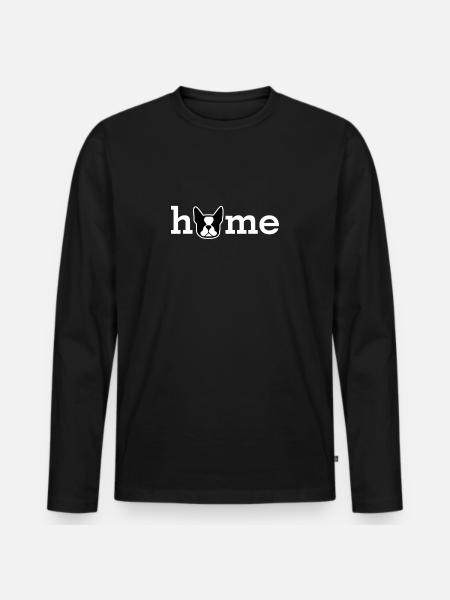 Home DOGS - Men's Premium Organic Long Sleeve Shirt - black
