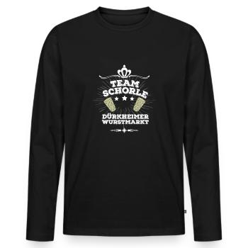 Team Schorle Dürkheimer Wurstmarkt - Gruppenshirt! - Männer Premium Bio Langarmshirt - Schwarz - Vorne - Nico (187cm)