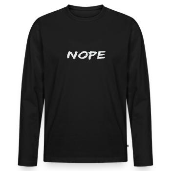 Non - T-shirt manches longues Premium bio Homme - noir - Devant - Nico (187cm)