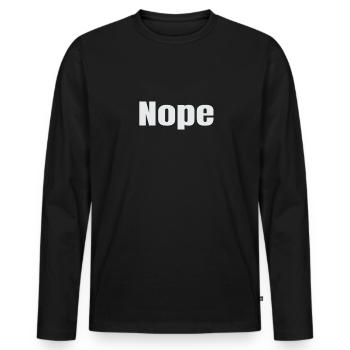 Non - T-shirt manches longues Premium bio Homme - noir - Devant - Nico (187cm)