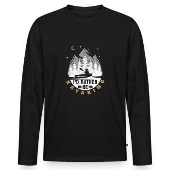 Je ferais plutôt du kayak - T-shirt manches longues Premium bio Homme - noir - Devant - Nico (187cm)