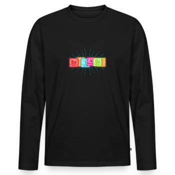 BaznGa! Periodensystem - Männer Premium Bio Langarmshirt - Schwarz - Vorne - Nico (187cm)