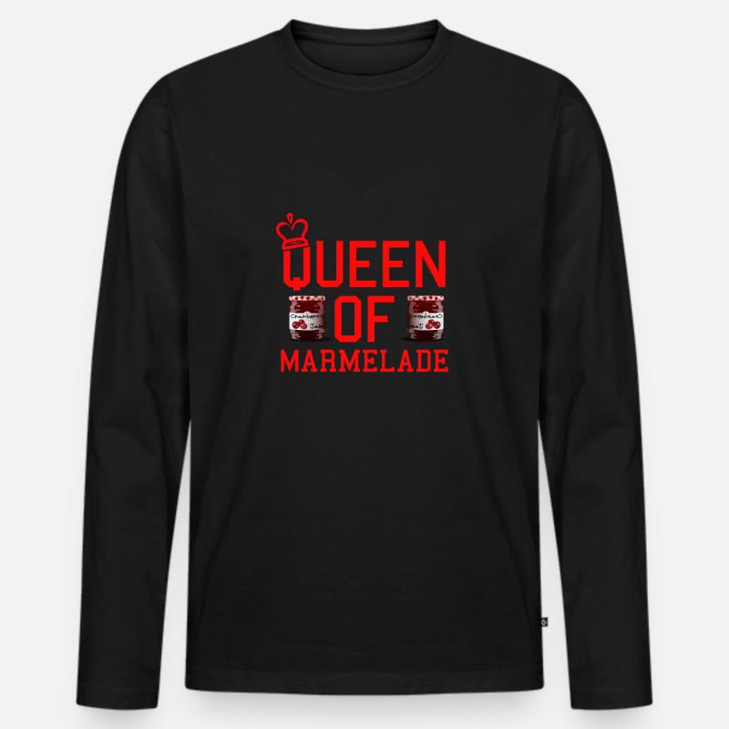 Koenigin der Marmelade - Männer Premium Bio Langarmshirt - Schwarz