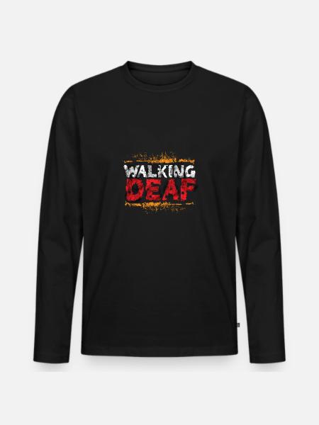 The Walking Deaf - Men's Premium Organic Long Sleeve Shirt - black