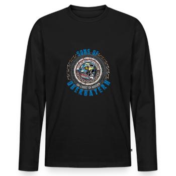 SONS OF UPPER BAVARIA - Men's Premium Organic Long Sleeve Shirt - black - Front - Nico (187cm)