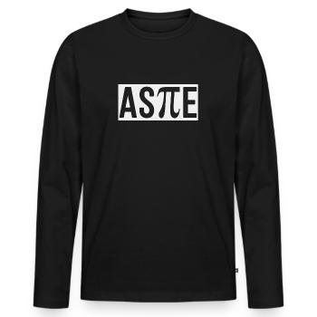 Asperger Syndrome Autism Shirt "Aspie" Pi Funny - Men's Premium Organic Long Sleeve Shirt - black - Front - Nico (187cm)