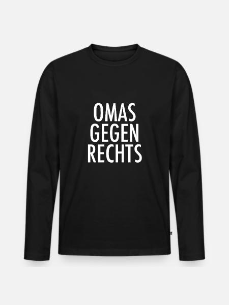Grannies against the right - Men's Premium Organic Long Sleeve Shirt - black