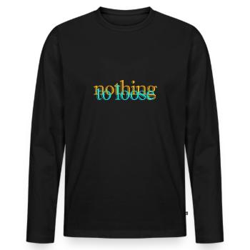 nothing to lose - Männer Premium Bio Langarmshirt - Schwarz - Vorne - Nico (187cm)