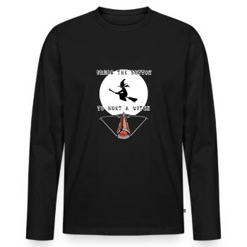 Hunt a witch witches hunt Halloween scary monster - Men's Premium Organic Long Sleeve Shirt - black - Front - Nico (187cm)