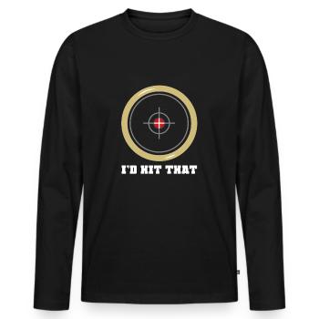 Sport shooting Shooting - Men's Premium Organic Long Sleeve Shirt - black - Front - Nico (187cm)