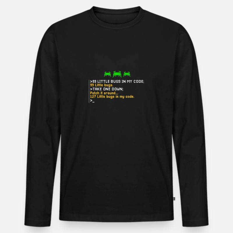 Programmeur 99 Programmation Little Bugs - T-shirt manches longues Premium bio Homme - noir