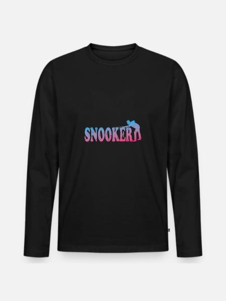 snooker - Men's Premium Organic Long Sleeve Shirt - black