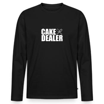Cake Dealer I boulanger pâtissier pâtissier Kondito - T-shirt manches longues Premium bio Homme - noir - Devant - Nico (187cm)