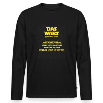 Das Wars jetzt wird ernst Junggesellen Motiv Stern - Männer Premium Bio Langarmshirt - Schwarz - Vorne - Nico (187cm)