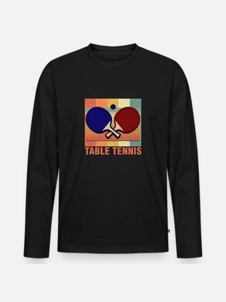 table tennis - Men's Premium Organic Long Sleeve Shirt - black