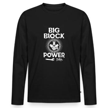Big Block Power - T-shirt manches longues Premium bio Homme - noir - Devant - Nico (187cm)