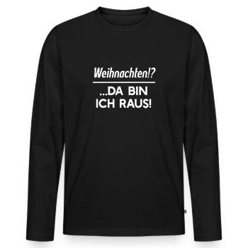 Weihnachten Geschenk Atheist Anti Verweigerer Fuck - Männer Premium Bio Langarmshirt - Schwarz - Vorne - Nico (187cm)