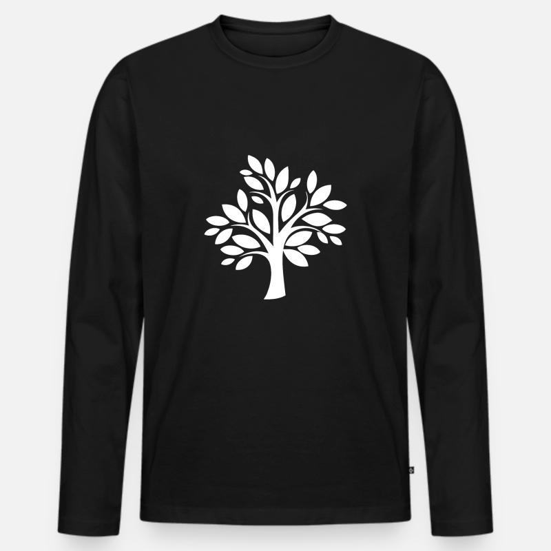 Heilkraft der Bäume - Männer Premium Bio Langarmshirt - Schwarz