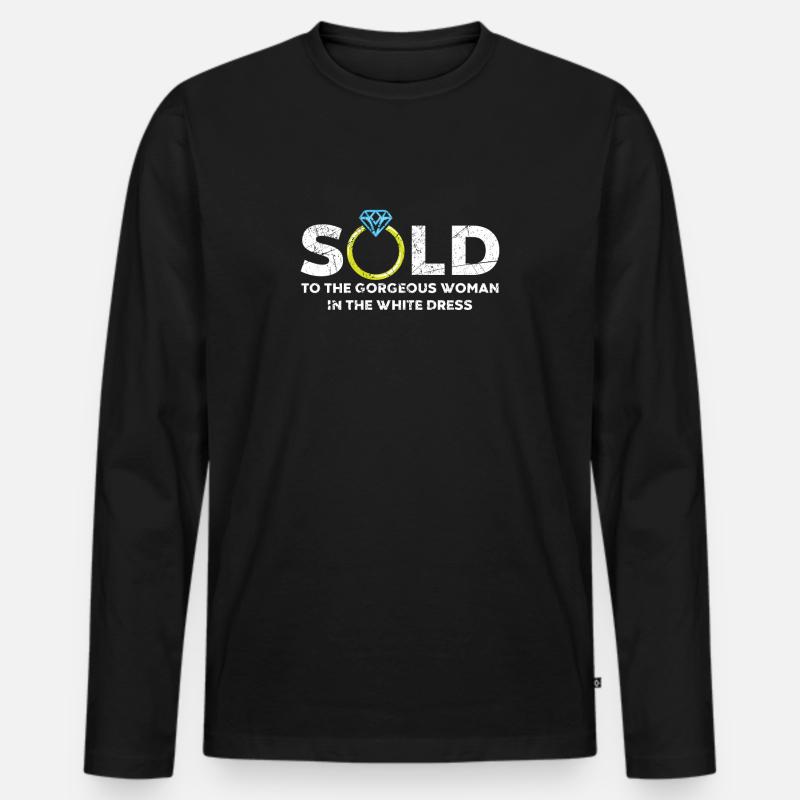 Bräutigam - Männer Premium Bio Langarmshirt - Schwarz