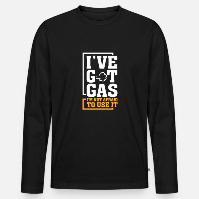 I have got Gas - Männer Premium Bio Langarmshirt - Schwarz