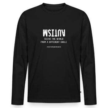 Autismus Autism Awareness Geschenk Bewusstsein - Männer Premium Bio Langarmshirt - Schwarz - Vorne - Nico (187cm)