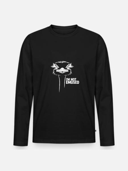 emu - Men's Premium Organic Long Sleeve Shirt - black