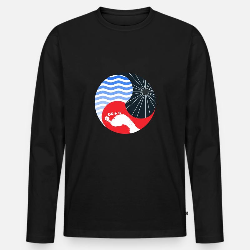 Triathlon - Männer Premium Bio Langarmshirt - Schwarz