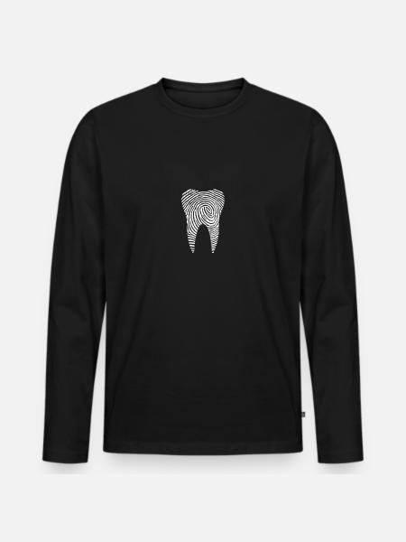 Denti del dentista del dentista di odontoiatria del dentista di odontoiatria - Maglia a manica lunga ecologica premium da uomo - nero