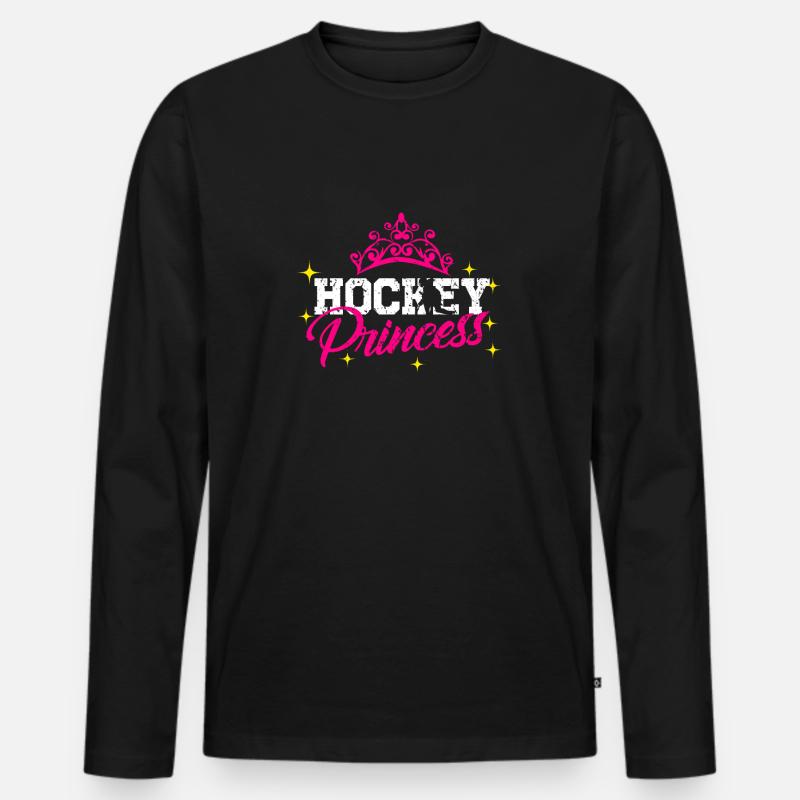 Eishockey - Männer Premium Bio Langarmshirt - Schwarz