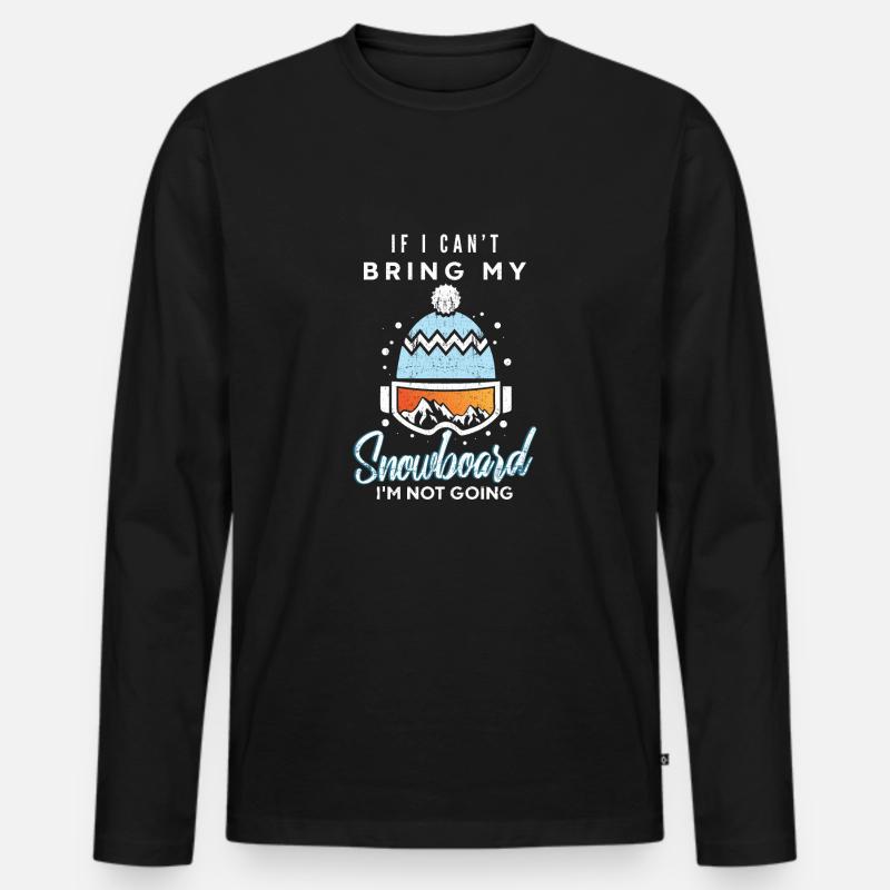 Snowboarden - Männer Premium Bio Langarmshirt - Schwarz