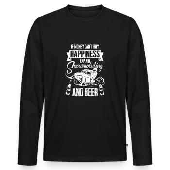 Snowmobile winter mobile - Men's Premium Organic Long Sleeve Shirt - black - Front - Nico (187cm)