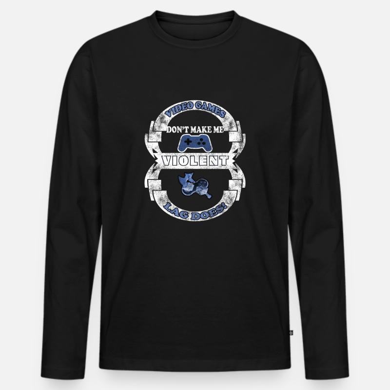 Videospiele - Männer Premium Bio Langarmshirt - Schwarz