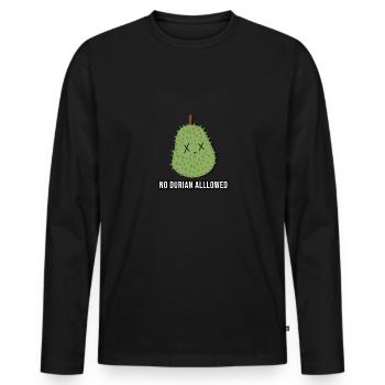 No Durian Allowed - Men's Premium Organic Long Sleeve Shirt - black - Front - Nico (187cm)