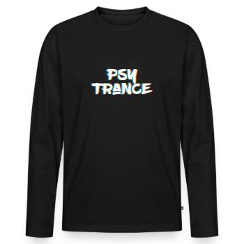 Psy Trance Design Geschenk für Acid Techno Electronic - Männer Premium Bio Langarmshirt - Schwarz - Vorne - Nico (187cm)