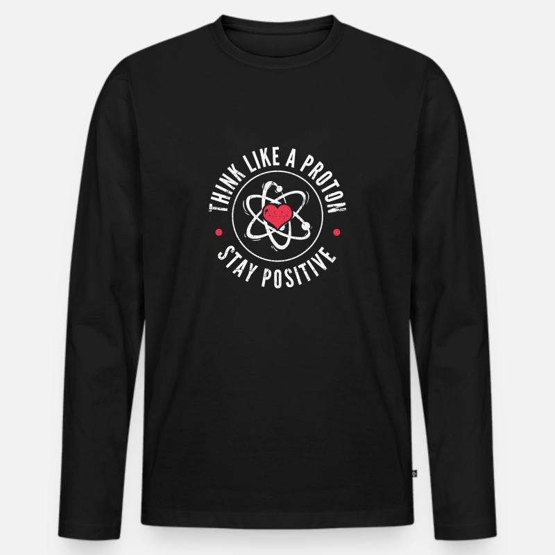 Chemieproton - Männer Premium Bio Langarmshirt - Schwarz