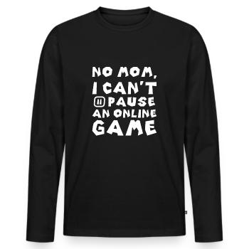 Gaming Online Game Nerd Geek Retro Computer - Männer Premium Bio Langarmshirt - Schwarz - Vorne - Nico (187cm)