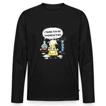 Laboratory Science Chemistry Test Tube Gift - Men's Premium Organic Long Sleeve Shirt - black - Front - Nico (187cm)